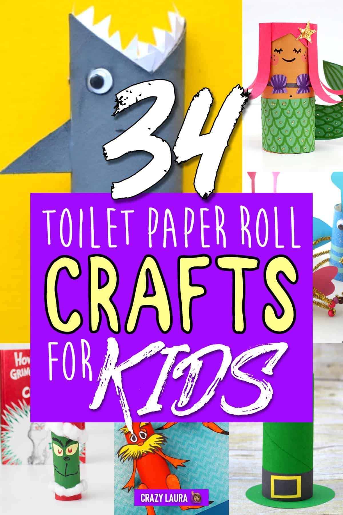 34 Easy Toilet Paper Tube Craft Ideas For Kids - Crazy Laura