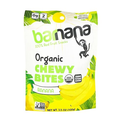 Barnana Organic Chewy Banana Bites, Original, 3.5 Ounce (Pack of 1) - Packaging May Vary