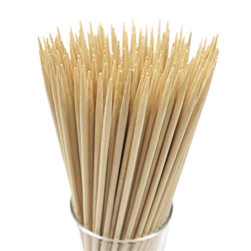HOPELF 14' Natural Bamboo Skewers Sticks for BBQ，Kabob，Grilling，Barbecue，Kitchen，Roasting，Marshmallows，Plant Stakes，Crafting.Φ=4mm, More Size Choices 6'/8'/10'/12'/16'/30'(100 PCS)