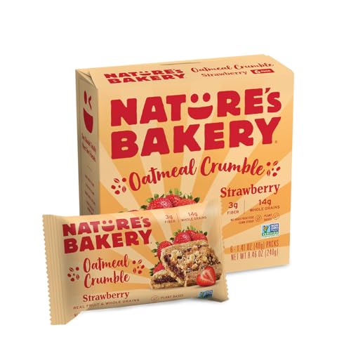 Nature's Bakery Oatmeal Crumble Strawberry Bars, 1.41 Oz, 6 Ct