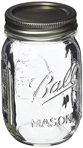 Ball Glass 389579 Pint Regular Mouth Mason, 2 Count (Pack of 1), Clear