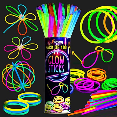 Glow Sticks Bulk - Glow in The Dark Eye Glasses Kit/Party Supplies tri Bracelets- Necklaces & More-12 Hours Glow Party Pack for Kids- Party Favors for kids 8-12