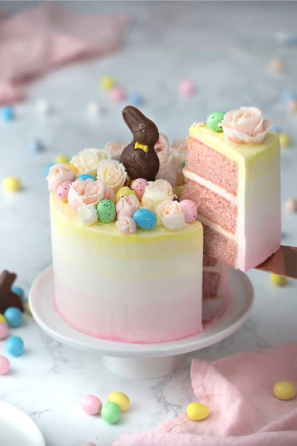 super cute easter cake with bunny