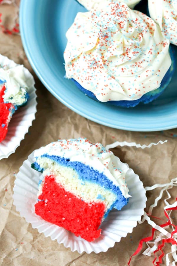 simple multicolor cupcake recipes