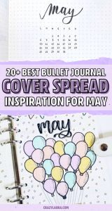 20+ Best Bullet Journal May Monthly Cover Ideas For 2022 - Crazy Laura