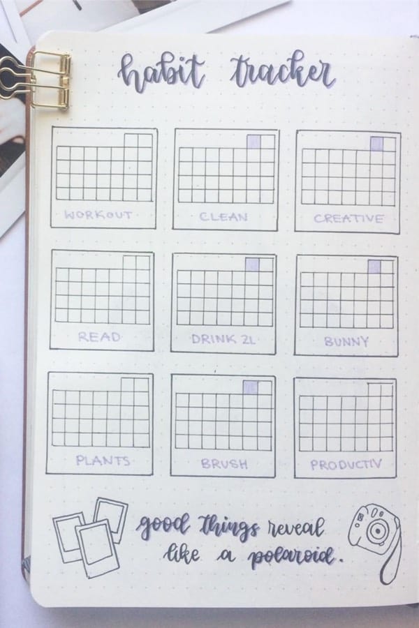 habit tracker made with ruler