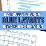 blue theme for bullet journal