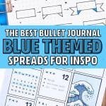 blue spreads for journal