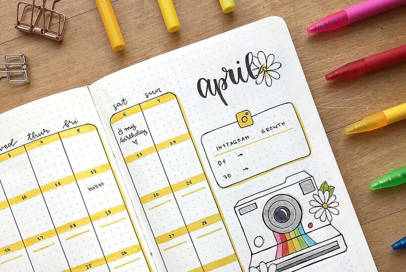 25 Yellow Bullet Journal Spread Ideas You Have To See