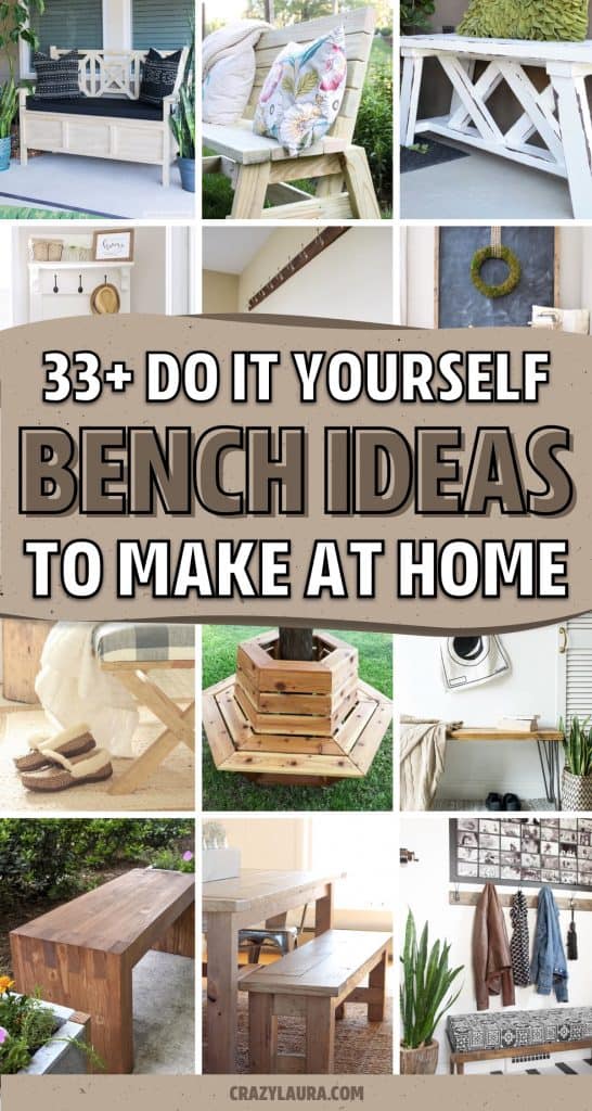 33 Best DIY Bench Ideas For Extra Seating & Storage - Crazy Laura