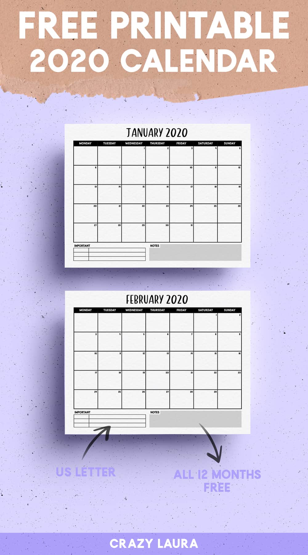 best free calendar printable for the year