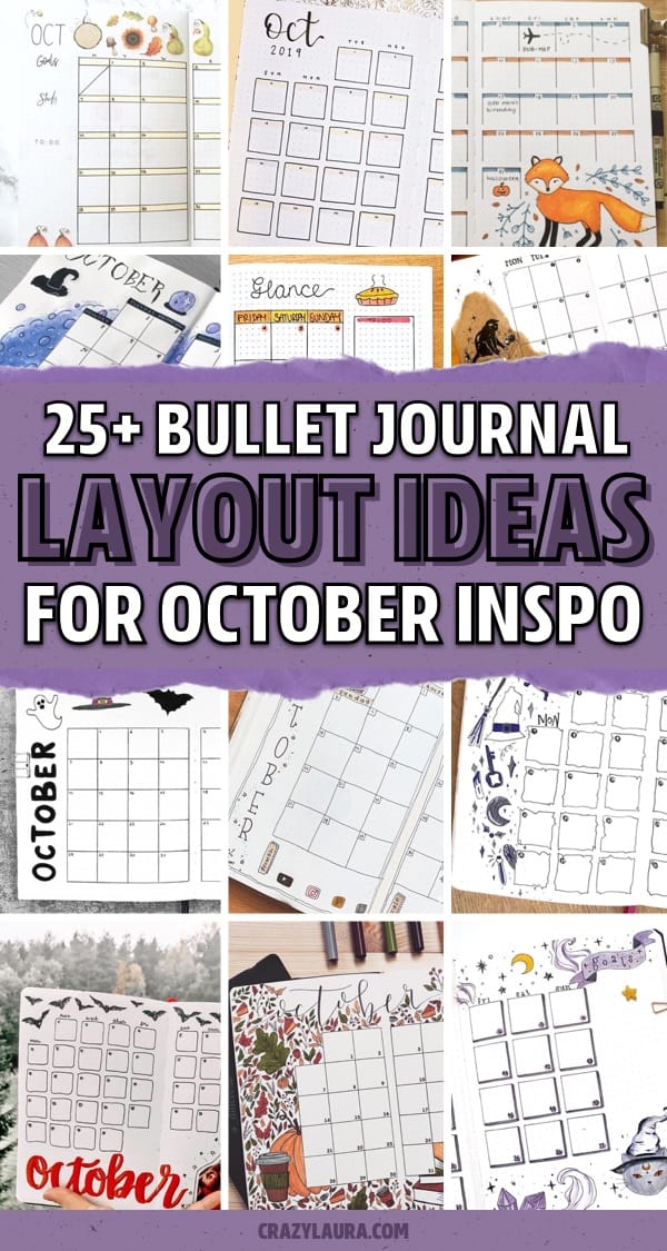 layout examples for october dot journals