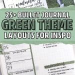green bullet journal inspiration