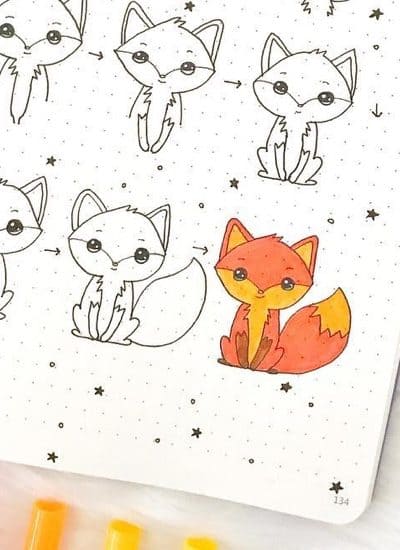 creative bullet journal animal doodles