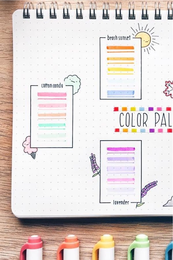 color scheme hack for bullet journal