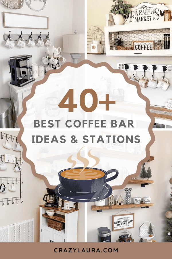 40+ Best Coffee Bar Ideas & Stations For 2024 - Crazy Laura