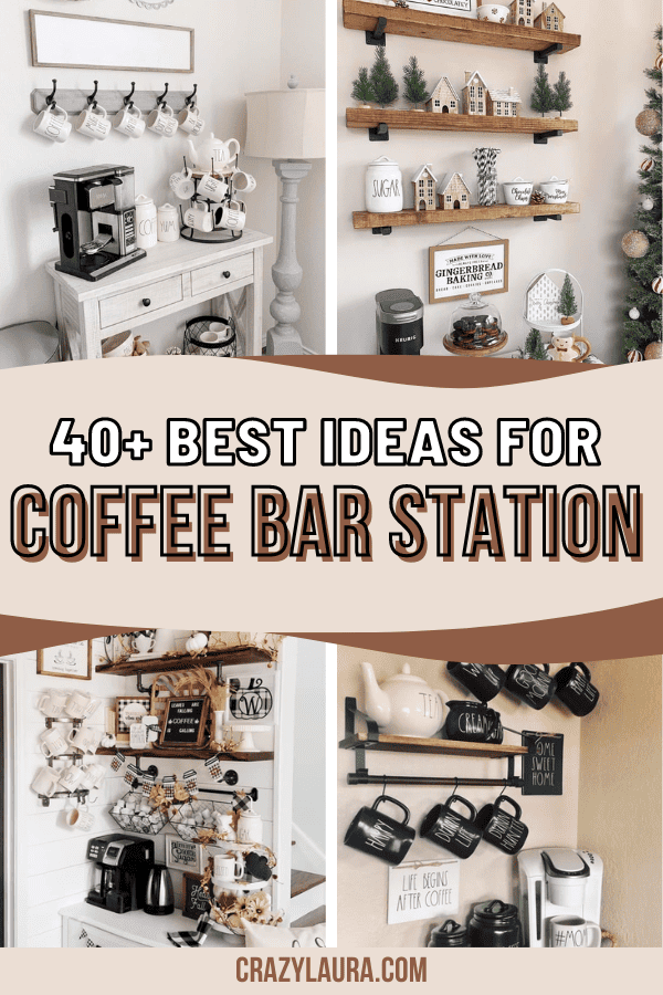 40+ Best Coffee Bar Ideas & Stations For 2024 - Crazy Laura