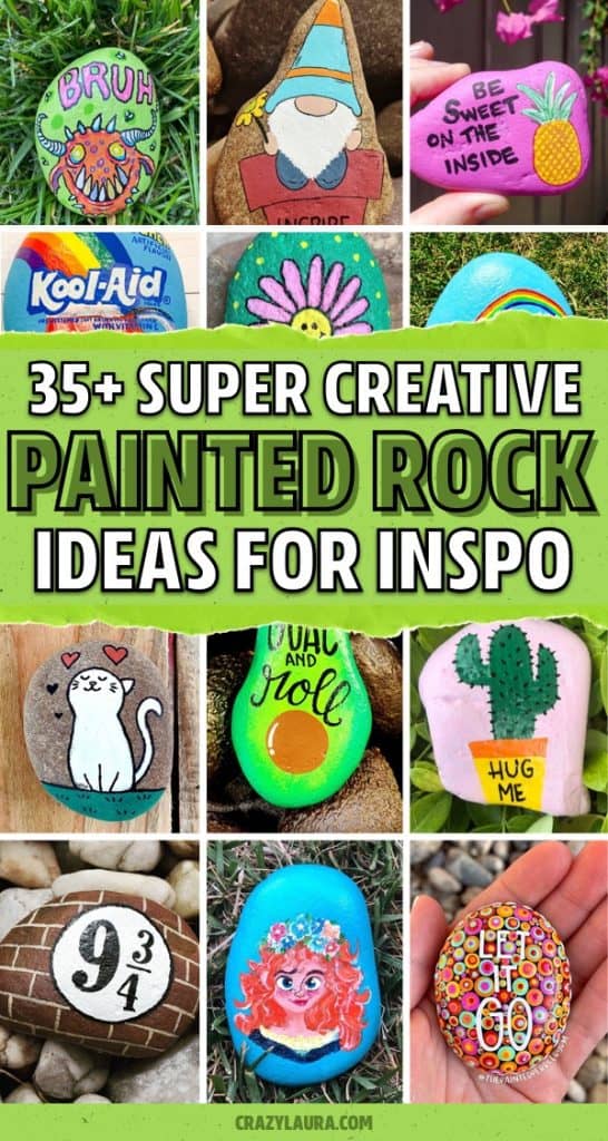 35+ Best Painted Rock Ideas & Inspiration for 2024 - Crazy Laura