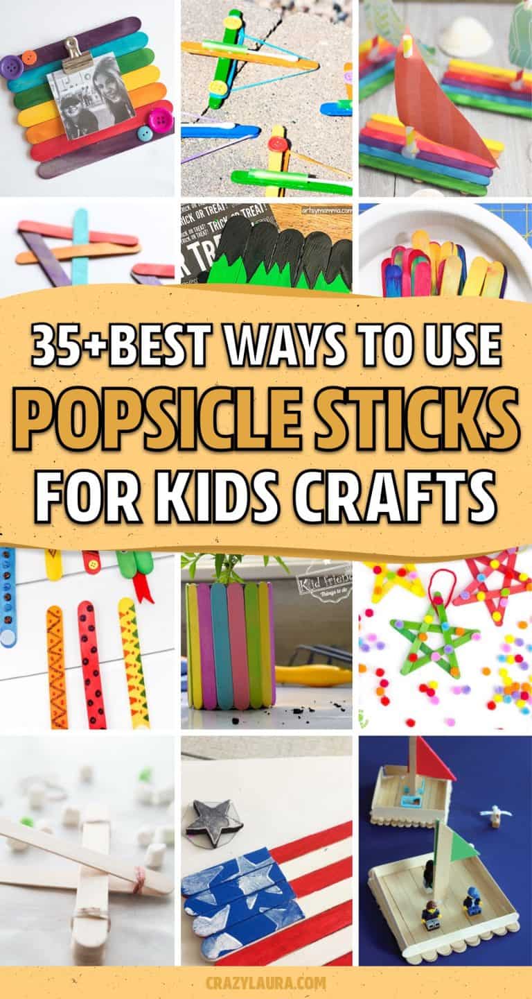 35+ Best Popsicle Stick Crafts For Kids In 2024 - Crazy Laura