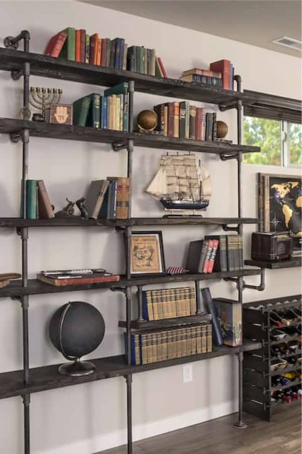 budget pipe shelves for books