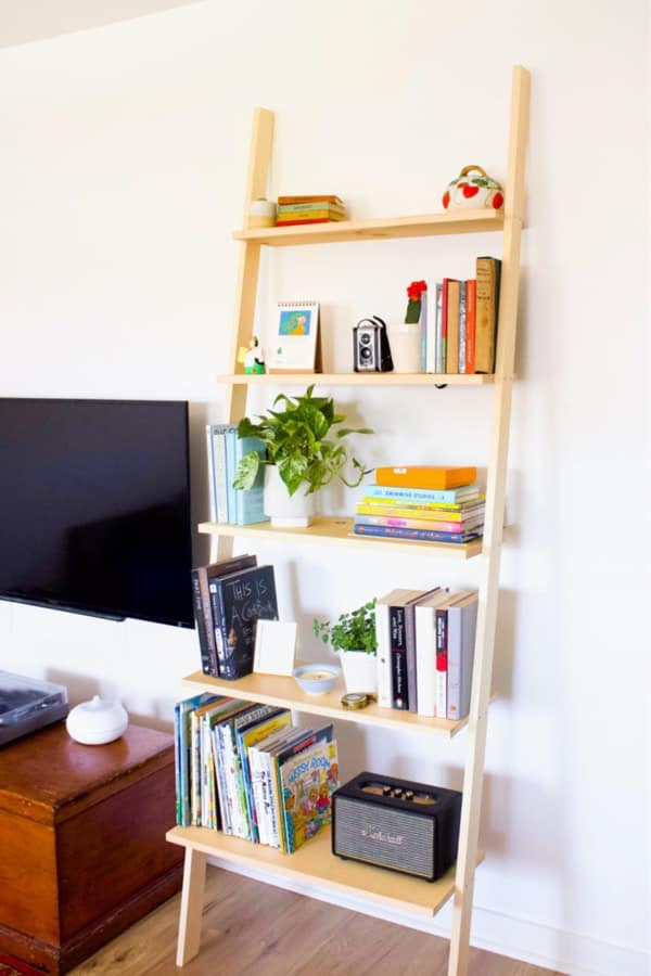 do it yourself ladder book shelving plans