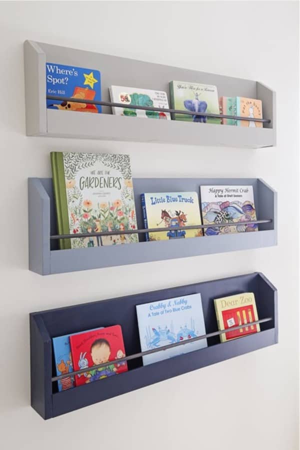 floating diy bookshelving for kids