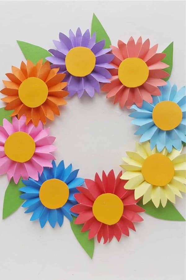 spring paper flower craft project
