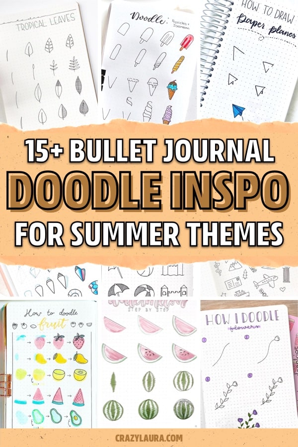 summer bullet journal doodle ideas