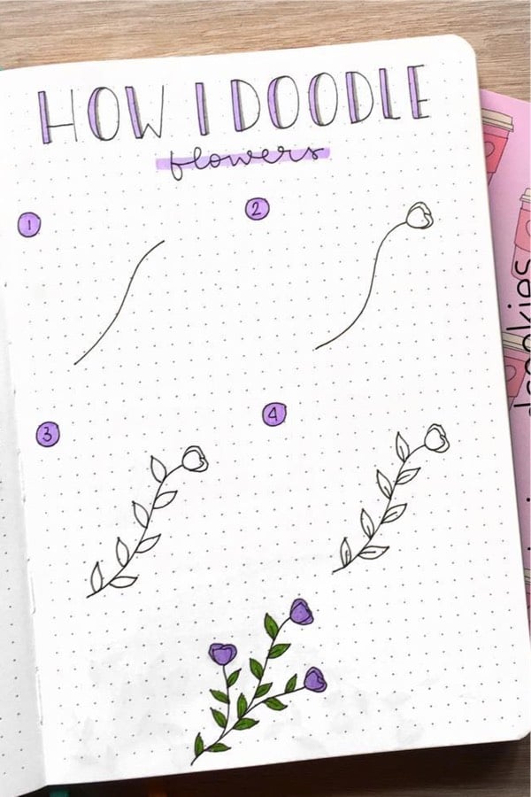 how to draw flowers to summer bujos