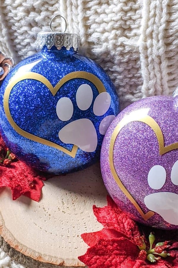 pet themed diy glitter christmas ornaments