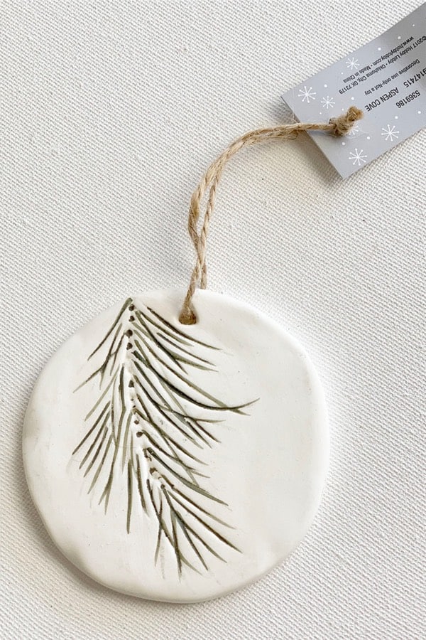 christmas ornament made from diy clay