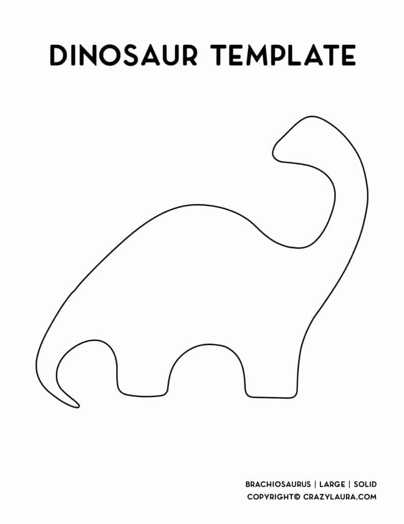 Free Dinosaur Template & Printable Stencil For 2024 - Crazy Laura