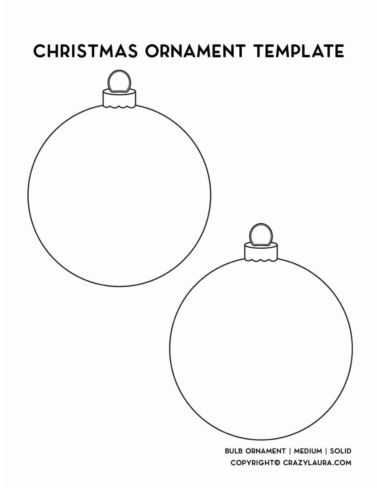 medium sized circle christmas bulb template