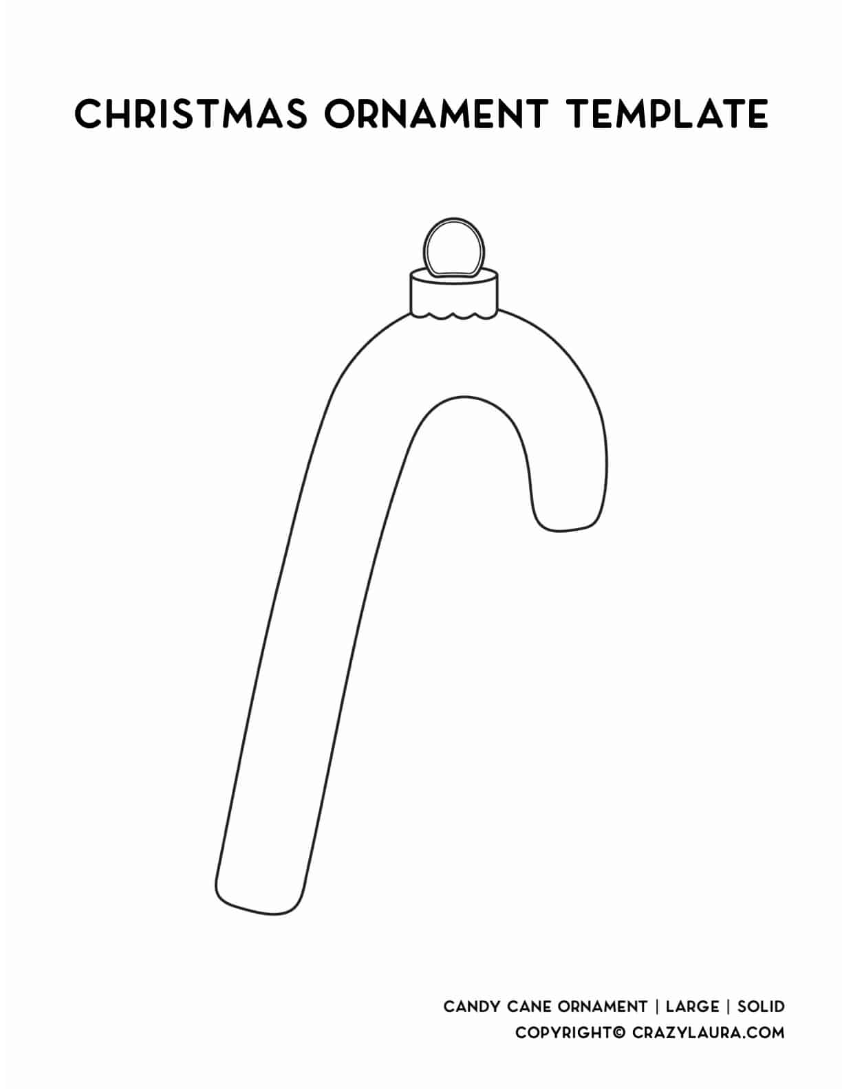 large outline for candy cane