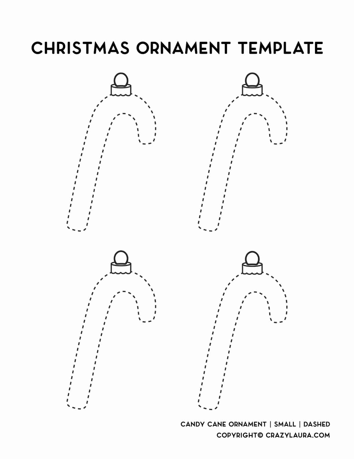 free pdf stencil of holiday candy canes