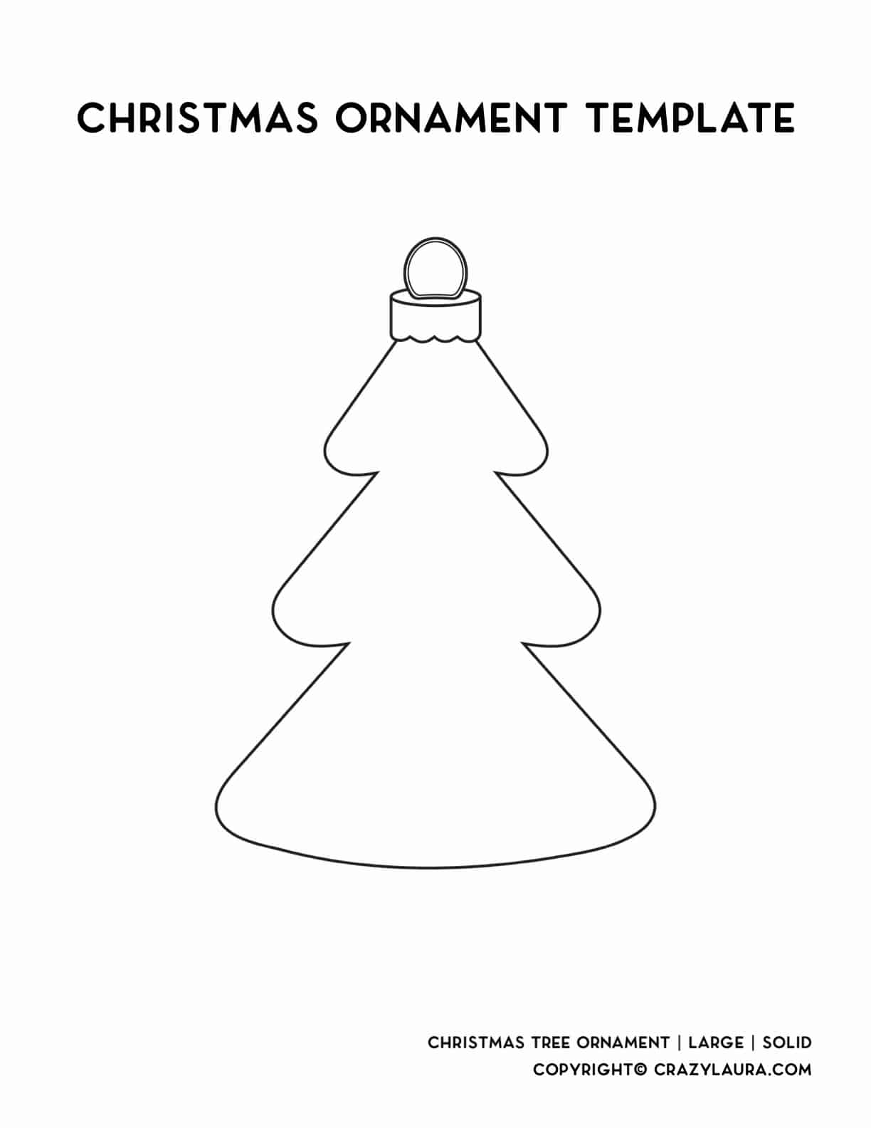 large tree ornament template for christmas