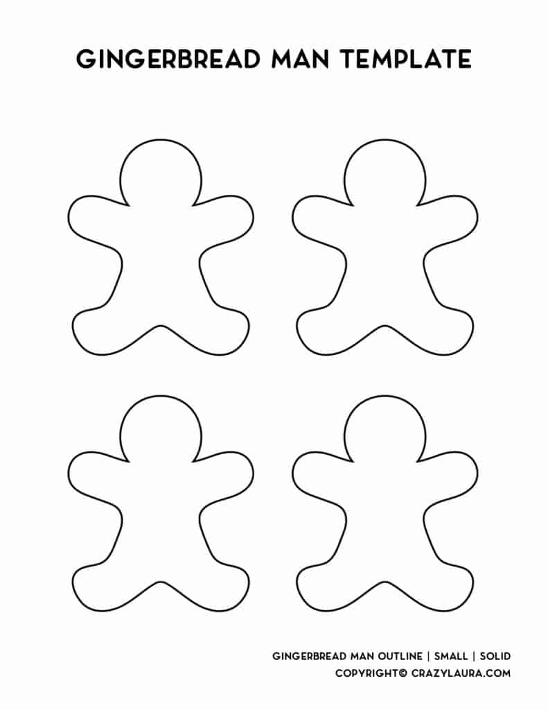 Free Gingerbread Man Template & Coloring Pages For