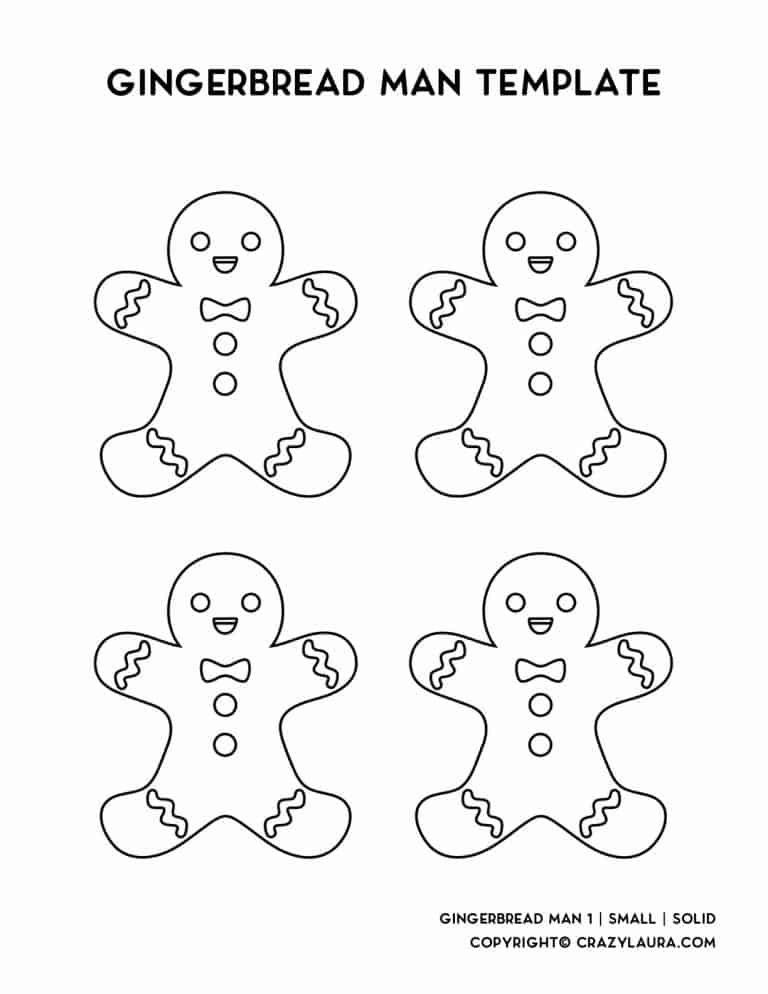 Free Gingerbread Man Template & Coloring Pages For