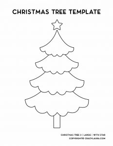 Free Christmas Tree Template & Stencil Patterns For 2022 - Crazy Laura