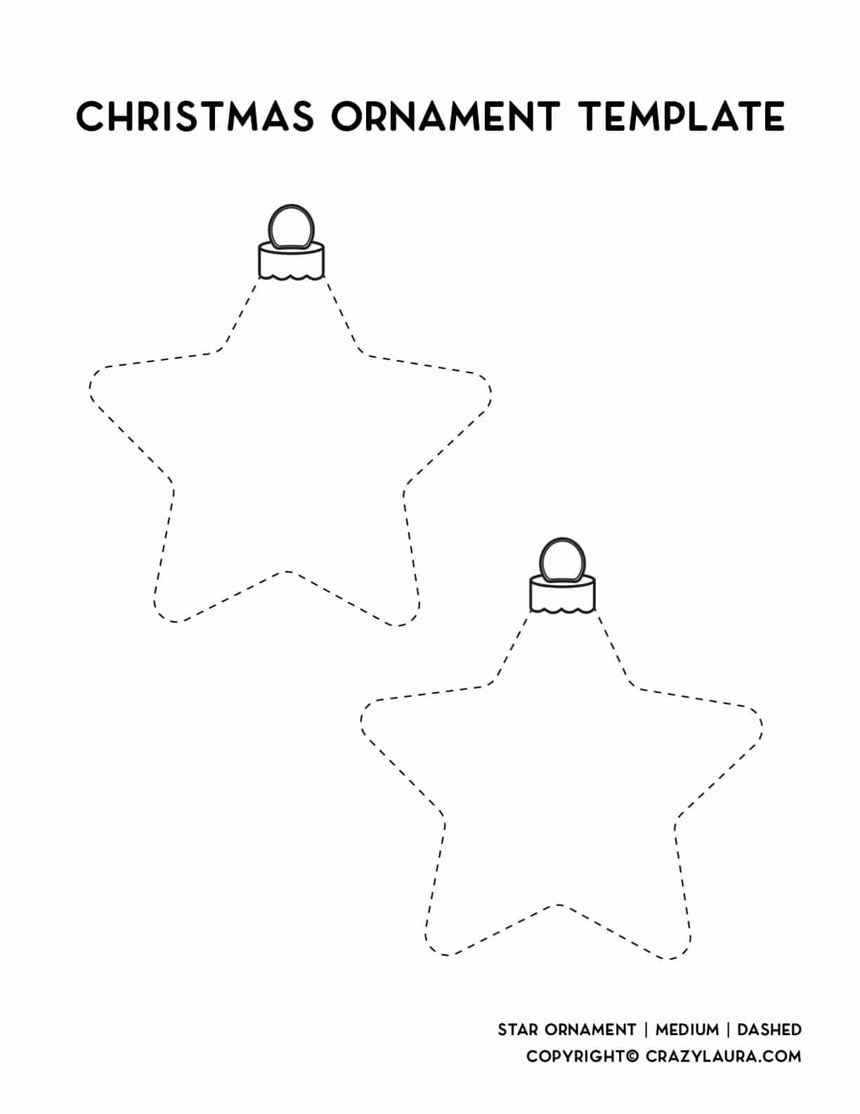 dashed line free pdf star ornament