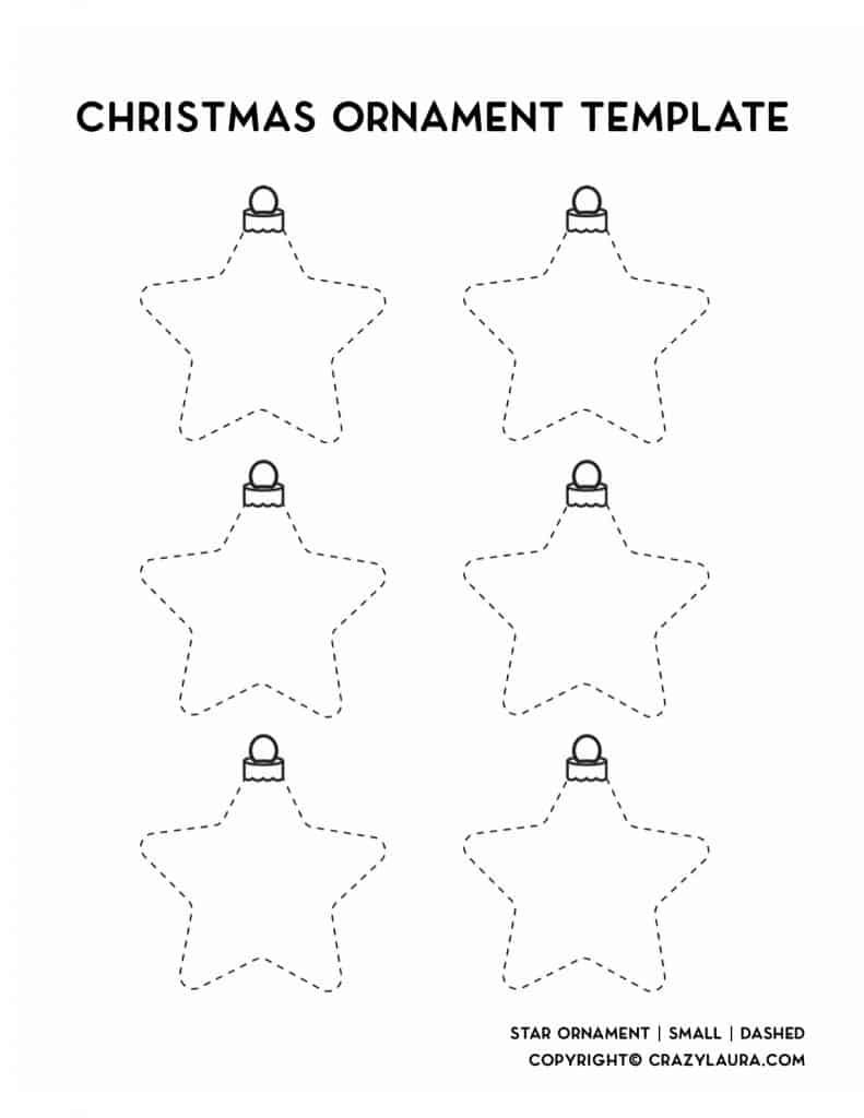 Free Christmas Ornament Template Printables & Outlines - Crazy Laura