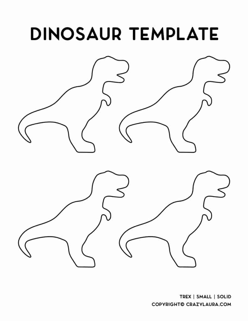 Free Dinosaur Template & Printable Stencil For 2024 - Crazy Laura