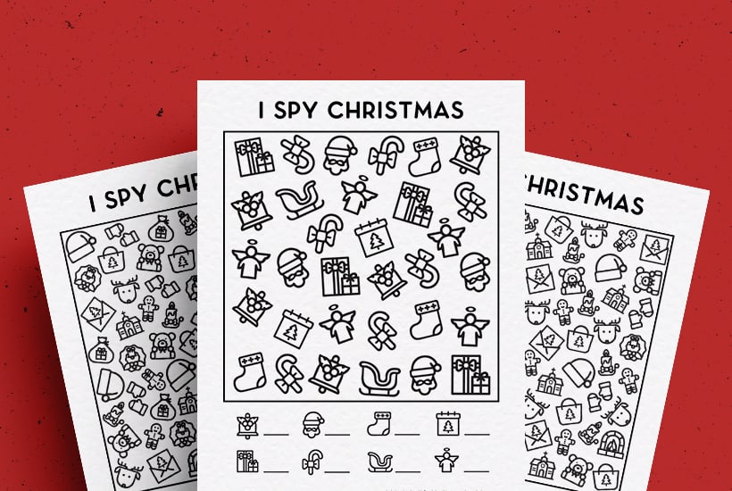 Free Christmas I Spy Printable Activity For Kids