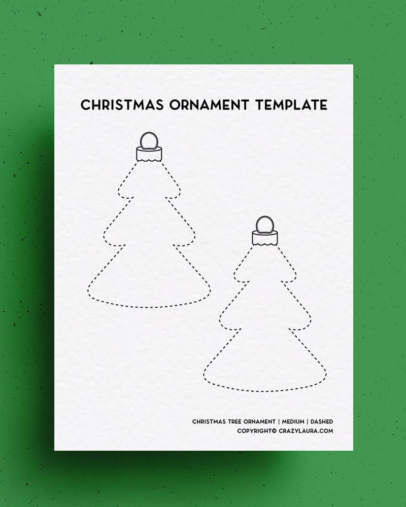 free template for christmas tree ornament