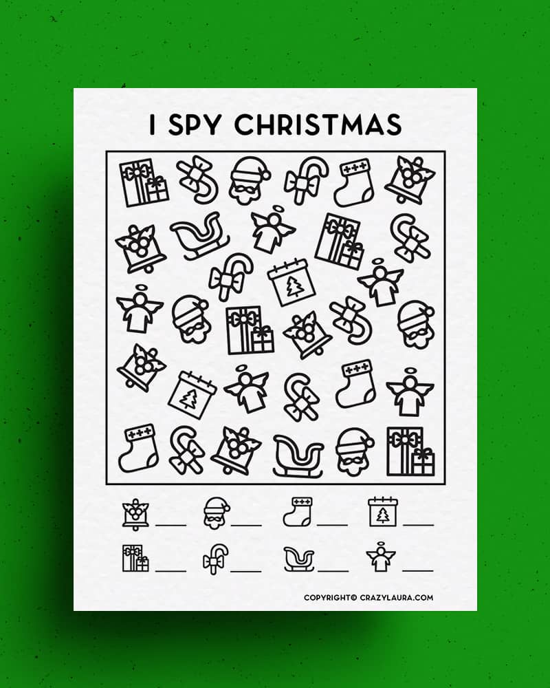 printable kids activity for christmas