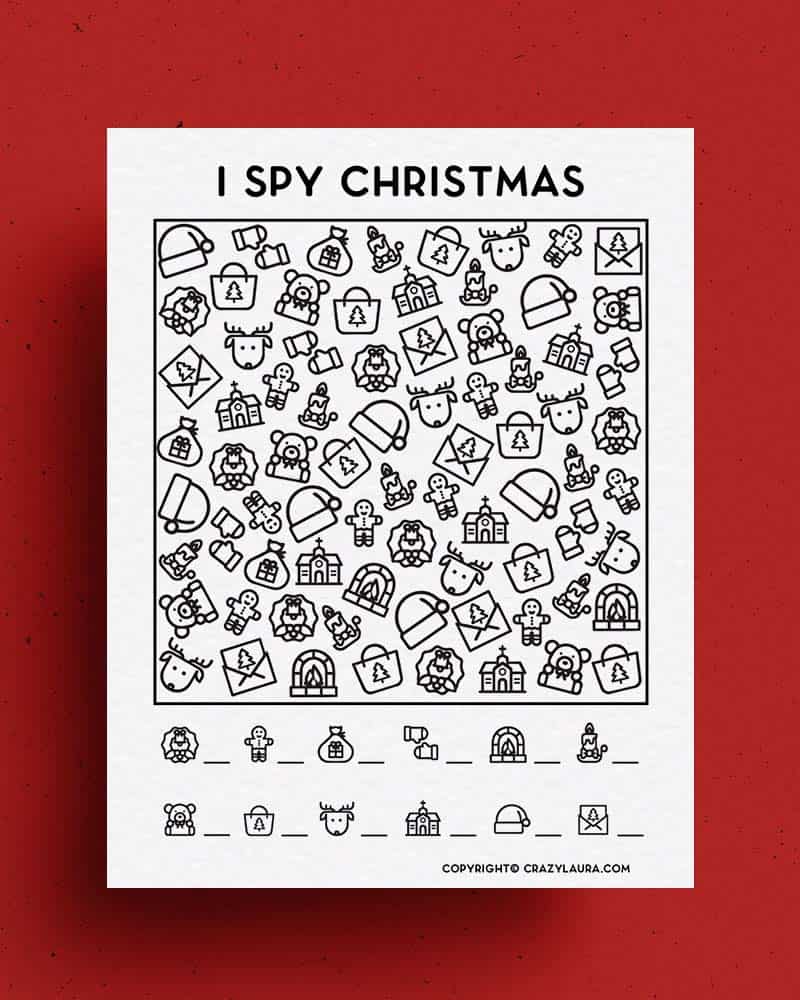 free printable pdf for christmas kids game
