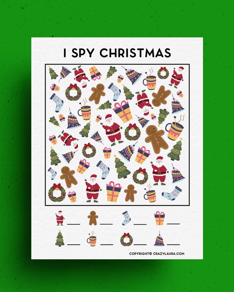 free to print christmas activity for young kids