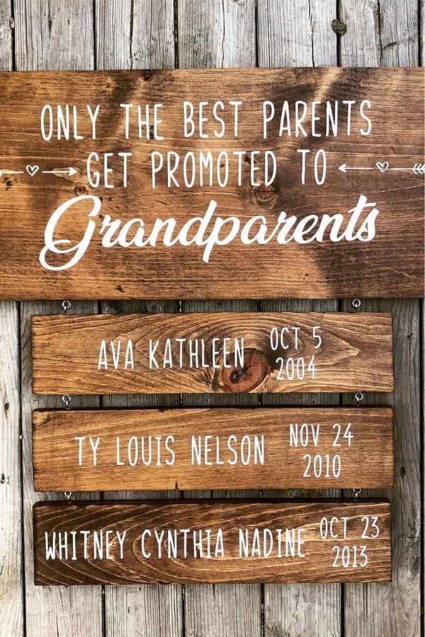 cute homemade wall sign for grandkids
