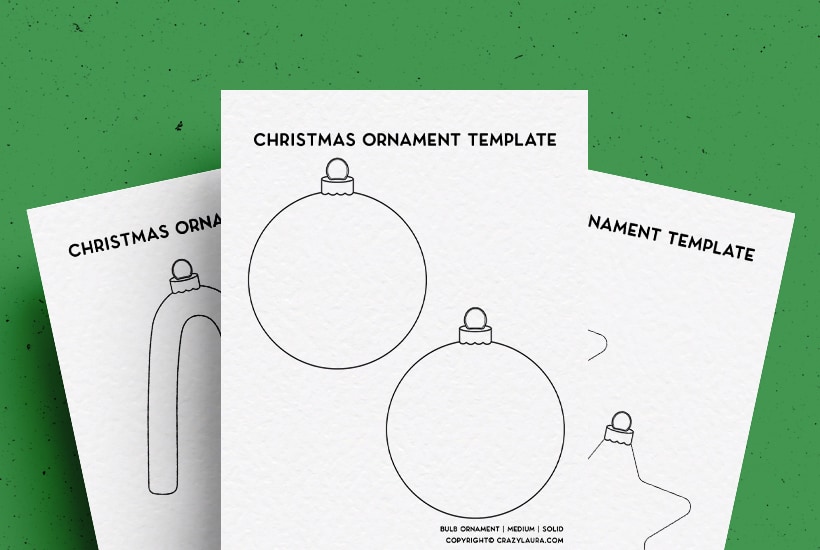 Free Christmas Ornament Template Printables & Outlines