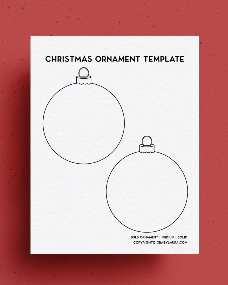 free pdf download of christmas ornament bulb
